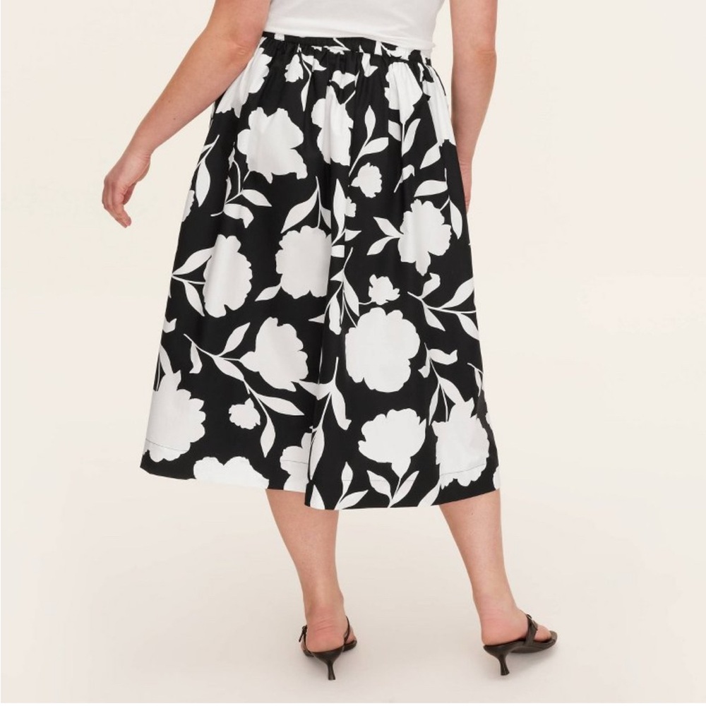 Kate Spade Black and White A-Line Midi Skirt - Picture 2 of 5